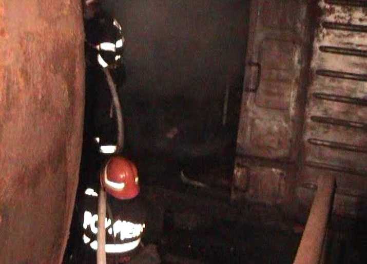 Vagon de dormit, distrus de flăcări