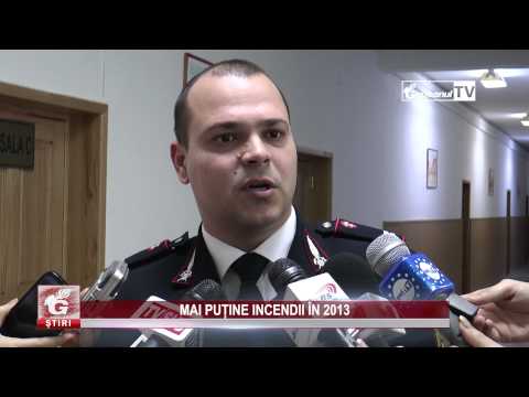 MAI PUȚINE INCENDII ÎN 2013