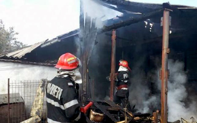 Incendiu la un adăpost de animale