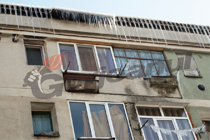 Ţurţurii, pericol pentru cetăţenii din Rovinari