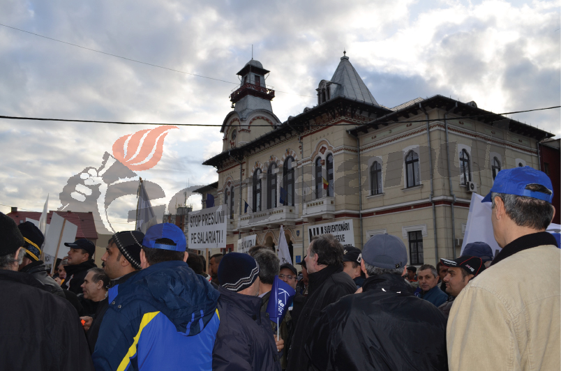 Sindicaliştii FNME, prima zi în stradă