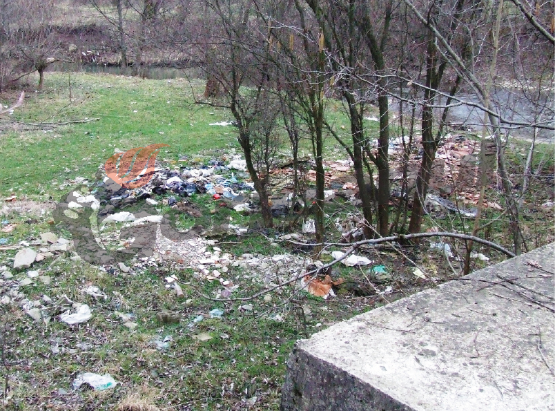 Munţi de gunoaie în râul Bâlta