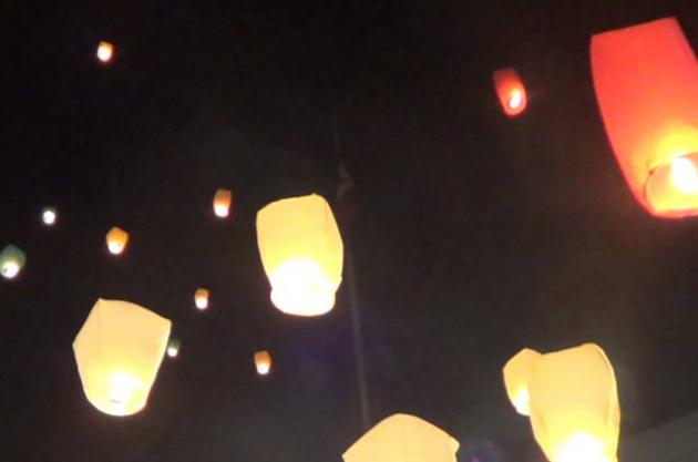 Lampioane tricolore, lansate şi la Târgu-Jiu