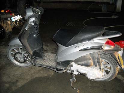 Mopedist băut şi fără permis, implicat într-un accident