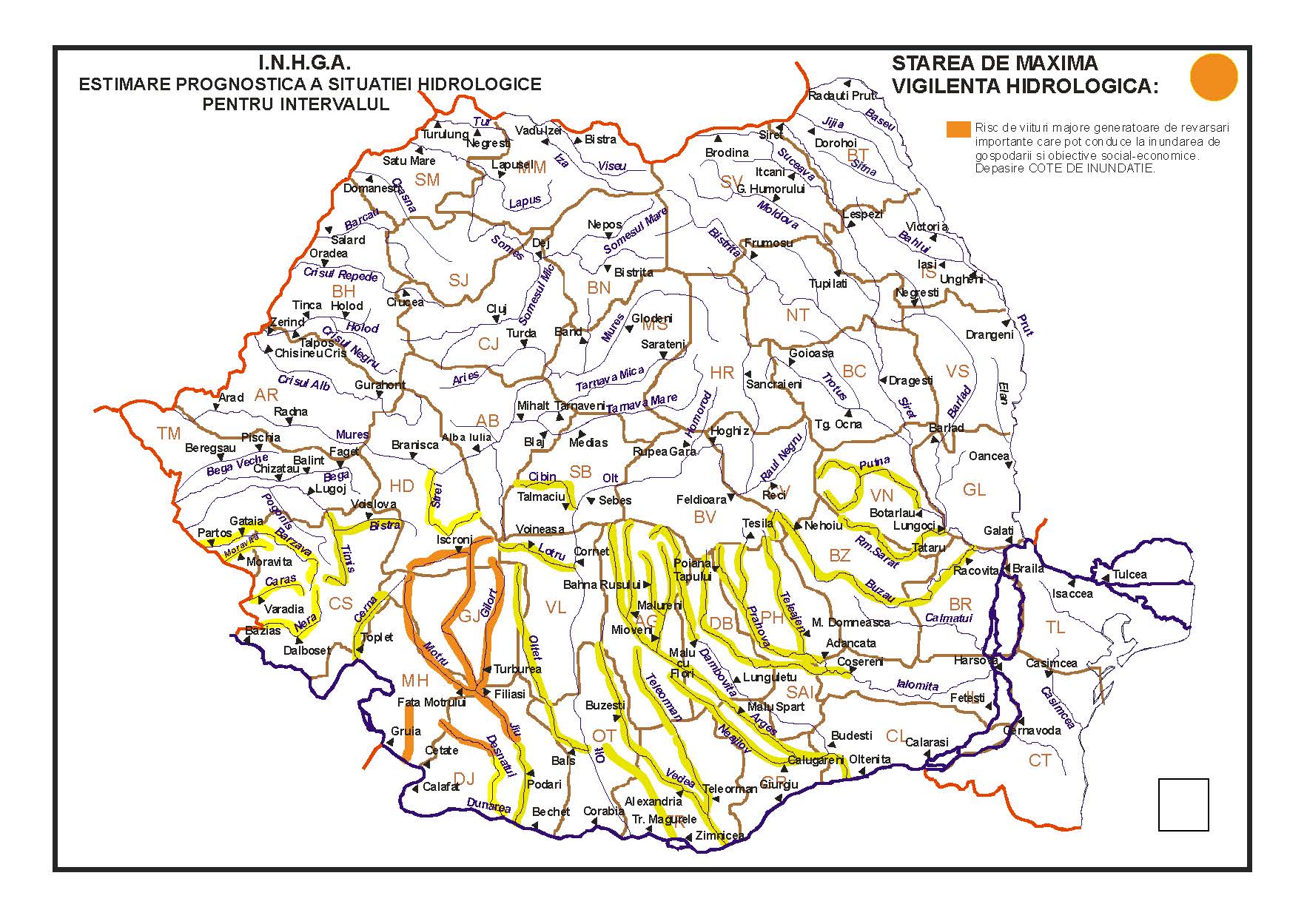 Harta_2 Avertizare Hidrologica Nr.28 din 12.05.2014