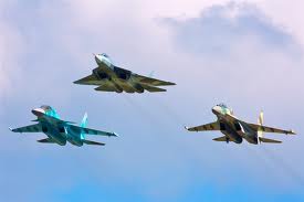 Sukhoi Su-34, T-50 and Su-35