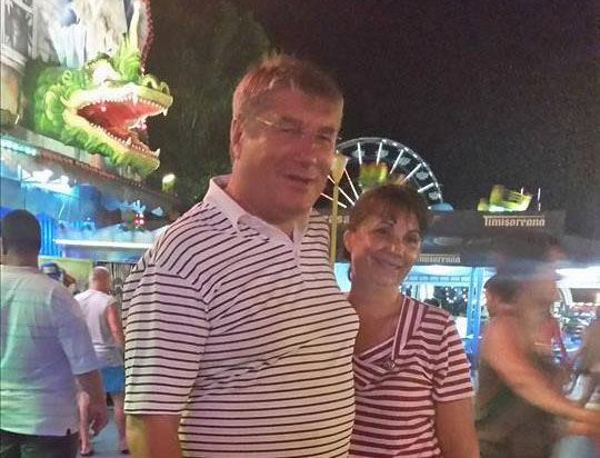 Ion Ruşeţ, pe litoral cu soţia