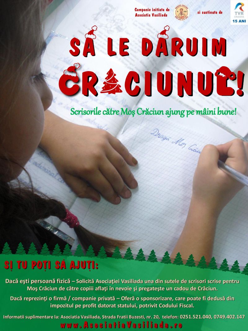 Campanie pentru sprijinirea copiilor proveniţi din familii defavorizate social