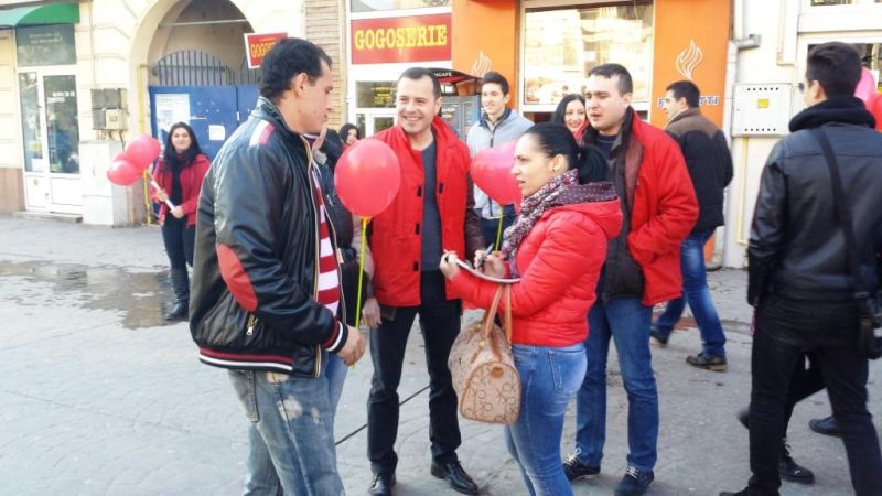 Tinerii social-democraţi din Gorj au marcat Ziua Îndrăgostiţilor