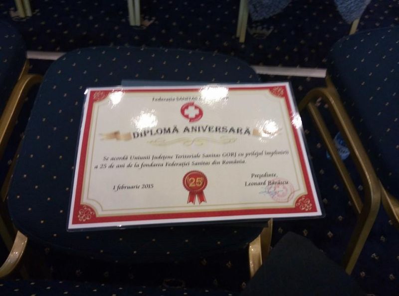 SANITAS la ceas aniversar – 25 de ani de activitate sindicală
