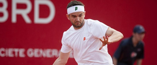 Meciul Horia Tecau - Robert Lindstedt (Romania/Suedia) si cuplul Andrei Daescu - Florin Mergea, din cadrul turneului Nastase Tiriac Trophy, in Bucuresti,