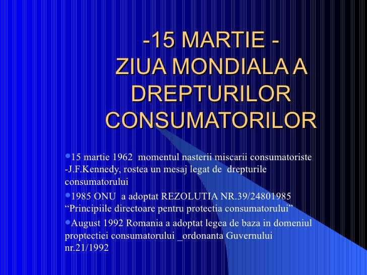 Ziua Mondială a Drepturilor Consumatorilor, marcată în Gorj