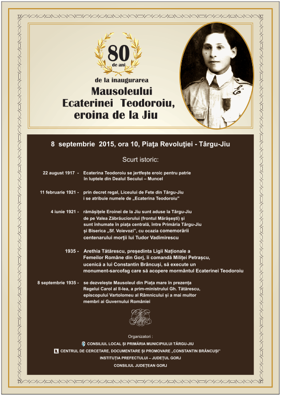 Mausoleul Ecaterinei Teodoroiu, la ceas aniversar