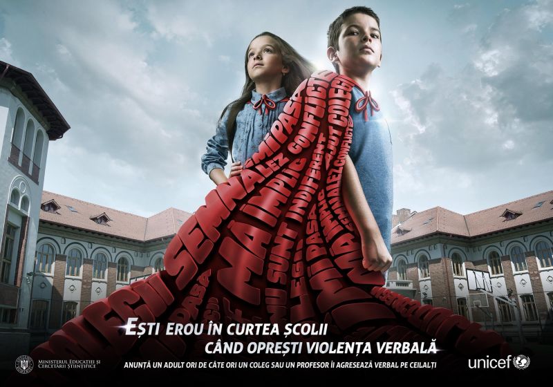 Campanie împotriva violenței în școli, lansată de UNICEF şi MECS