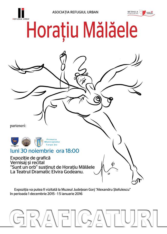 Horaţiu Mălăele, expoziţie şi spectacol la Târgu-Jiu