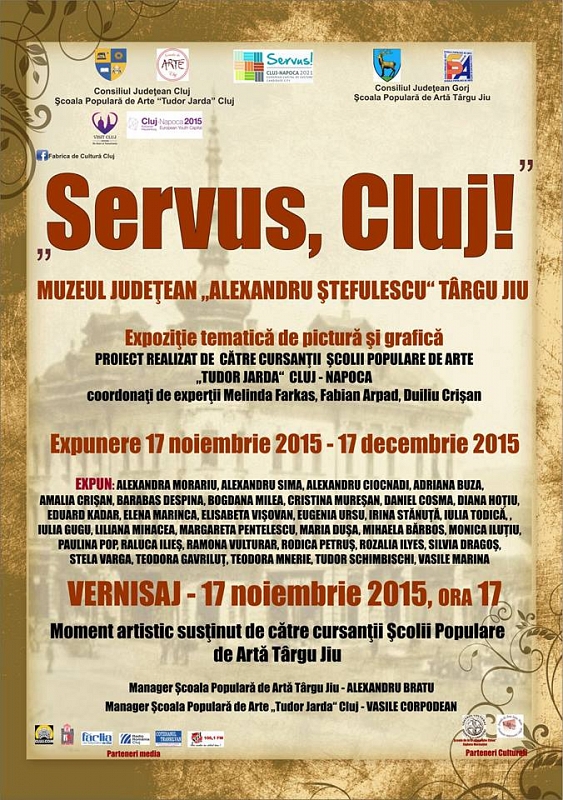 Artişti ai Şcolii de Arte Cluj expun la Târgu-Jiu