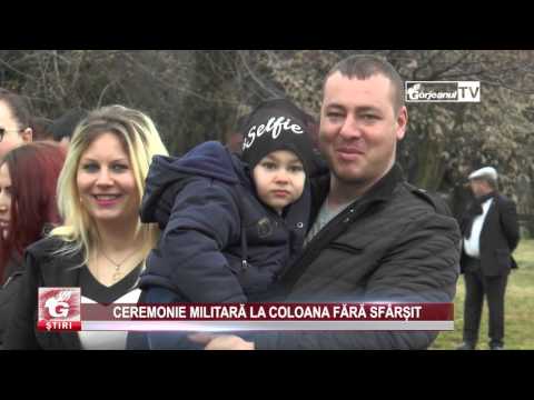 CEREMONIE MILITARĂ LA COLOANA FĂRĂ SFÂRȘIT