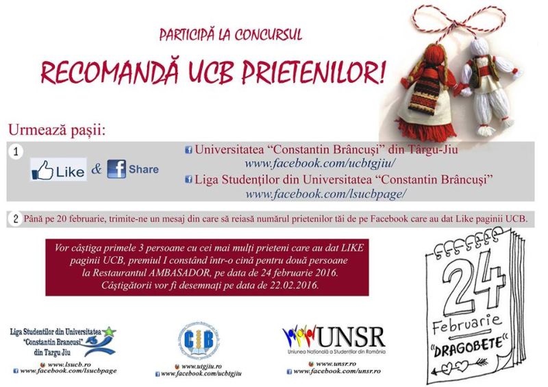 “Recomandă UCB prietenilor!” – Cină romantică, pentru promovarea universității