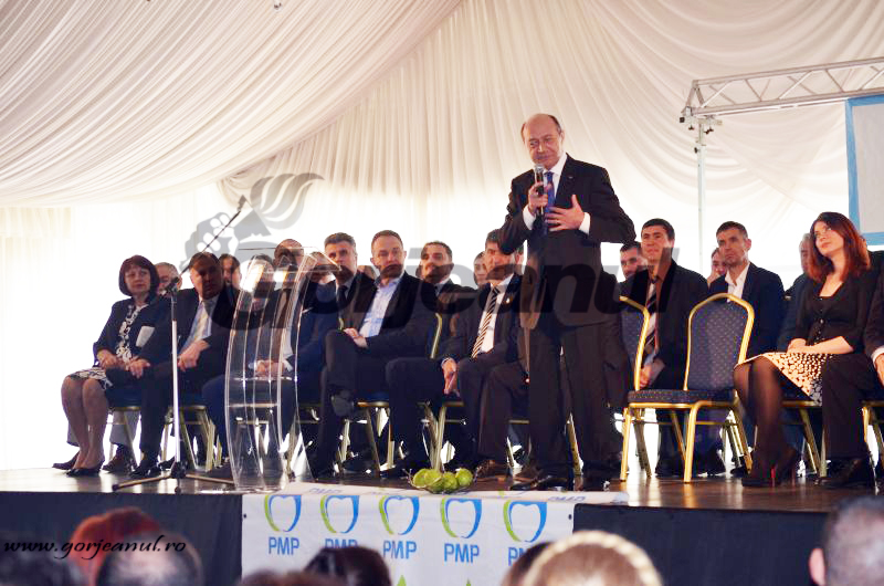 Candidații Partidului Mișcarea Populară, lansați la Târgu-Jiu de Traian Băsescu