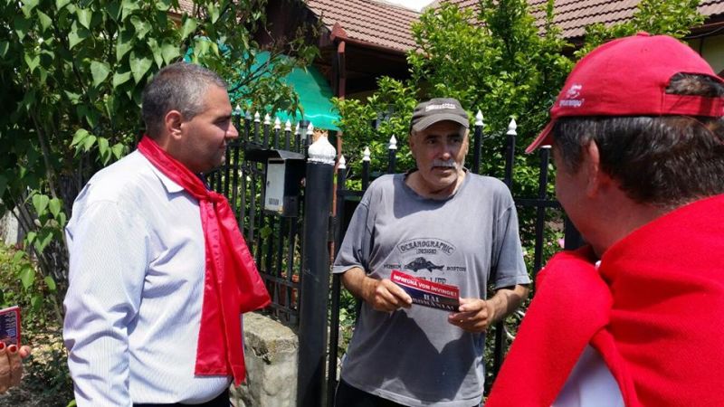 Candidatul Cosmin Morega, primit cu căldură în Motru, în satul Rîpa și în cartierul Știucani
