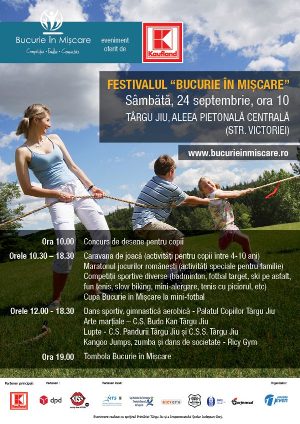 Cu mic, cu mare, Târgujienii, așteptați la „Bucurie în mișcare”