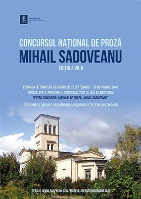 Au început înscrierile la Concursul Național de Proză ”Mihail Sadoveanu”