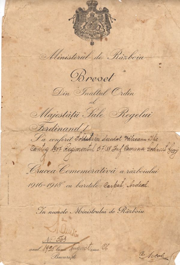 Godinești-satul celor 129 de ani din timpul Primului Război Mondial