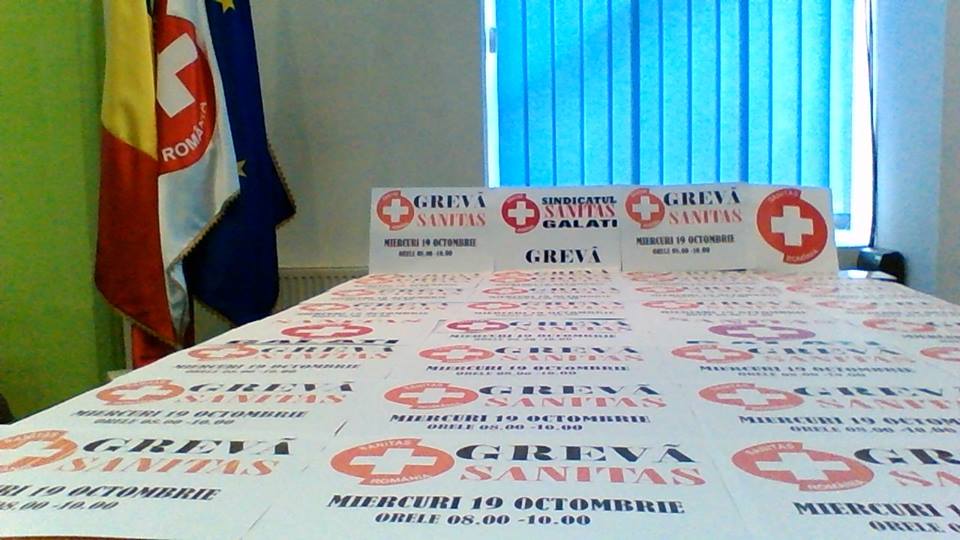 Greva SANITAS întrerupe activitatea în spitale timp de două ore
