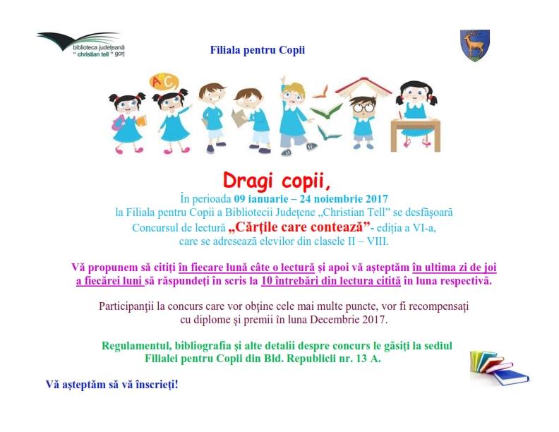 Concursul ”Cărțile care contează”, la o nouă ediție