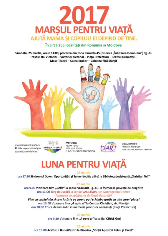 ”Marșul pentru viaţă”, la Târgu Jiu