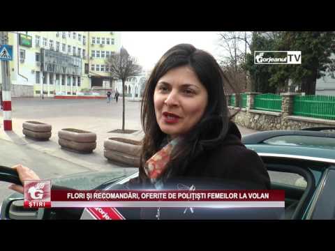 FLORI ȘI RECOMANDĂRI, OFERITE DE POLIȚIȘTI FEMEILOR LA VOLAN
