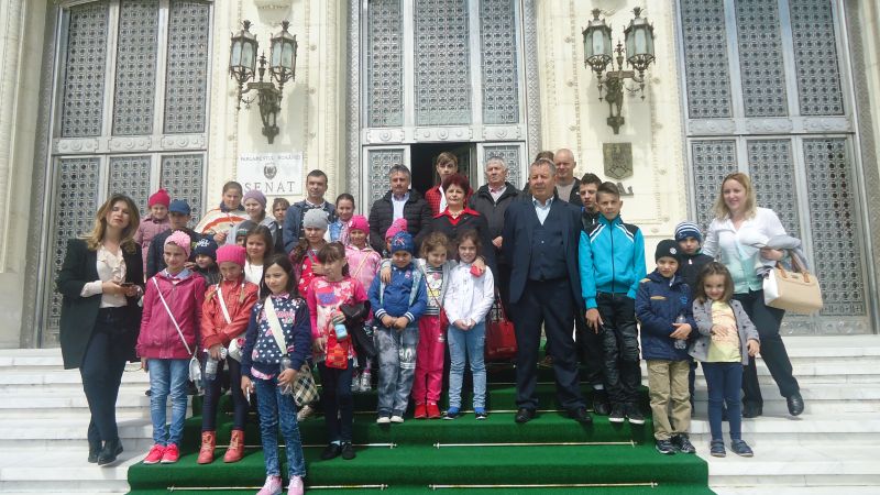 Cu sprijinul senatorului Iriza / Elevii Școlii Gimnaziale Negreni, din comuna Licurici, au vizitat Parlamentul României