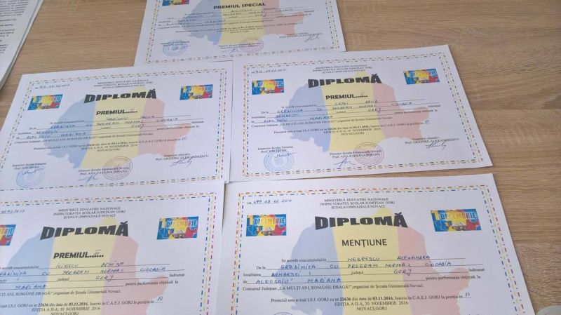 Preșcolari din Bengești-Ciocadia, pe podium la concursul școlar de la Novaci