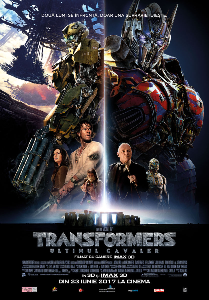 Transformers: The Last Knight (2017) Transformers: Ultimul cavaler – Sergiu Nicolaescu 20:00(3D)