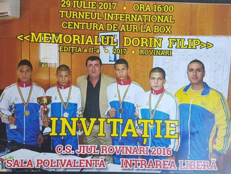 “Memorialul Dorin Filip”, la a doua ediţie!