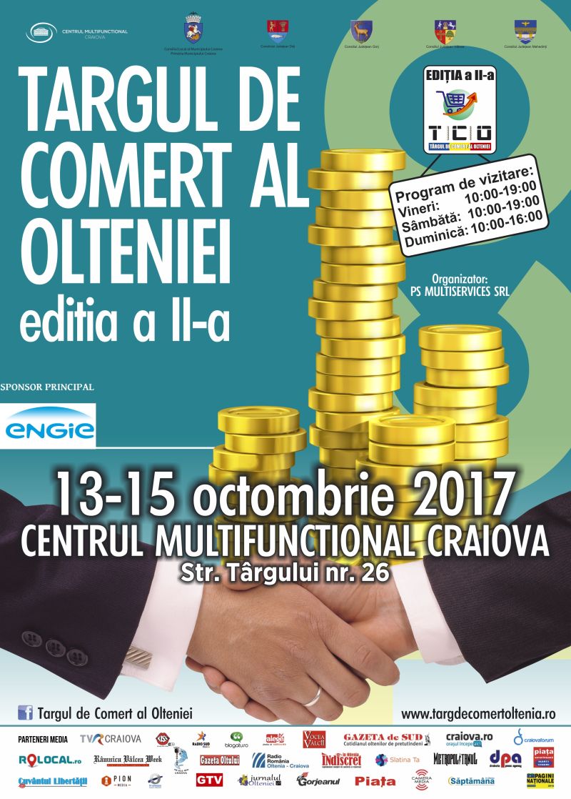 Târgul de Comerţ al Olteniei ediţia II se deschide la Craiova în perioada 13-15 octombrie 2017