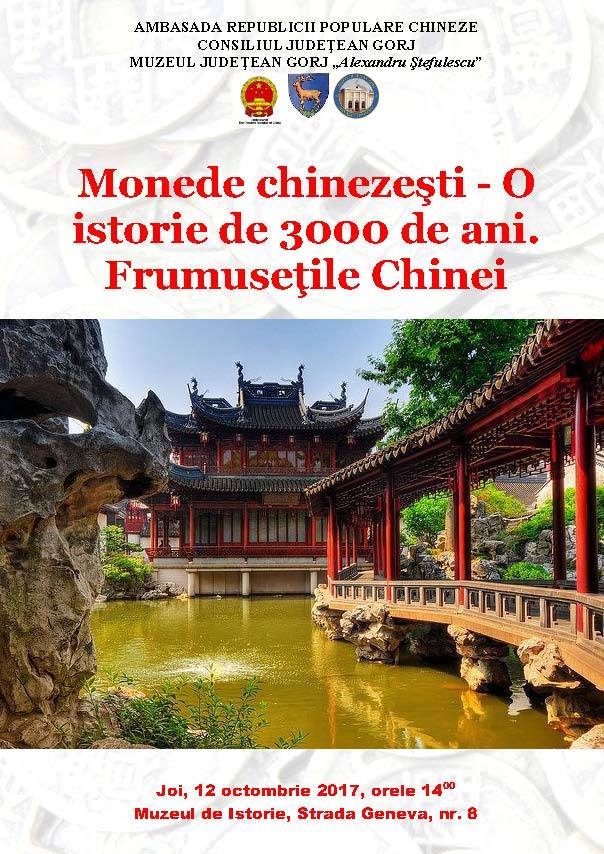Muzeul Județean găzduiește expoziția ”Monede chinezești – O istorie de 3000 de ani. Frumusețile Chinei”