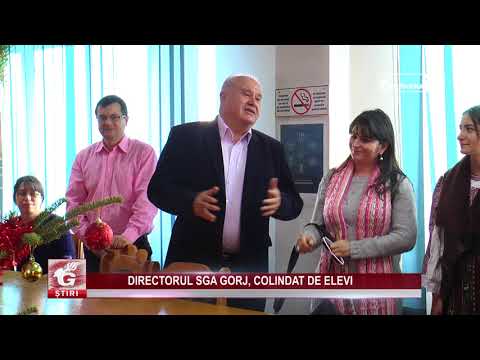 DIRECTORUL SGA GORJ, COLINDAT DE ELEVI