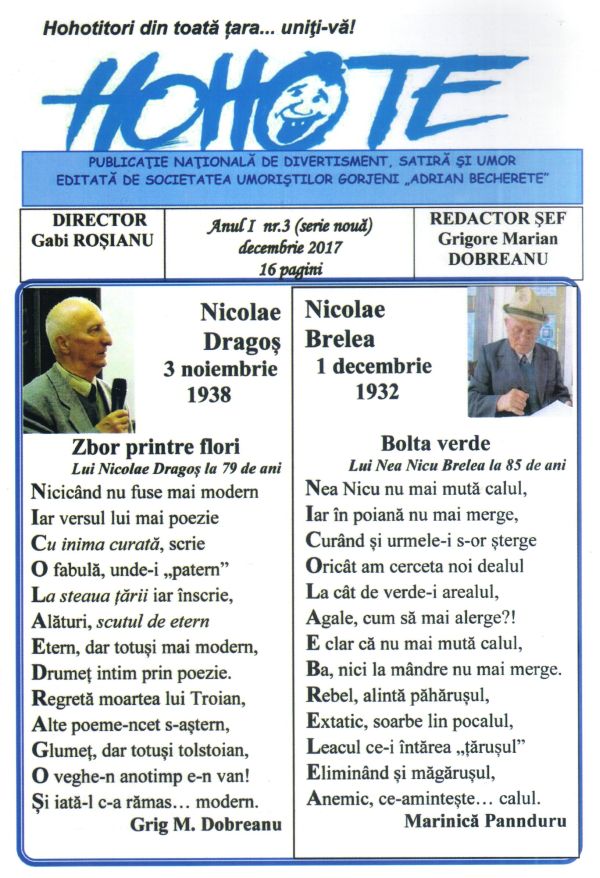 Semnal. HOHOTE – publicație de divertisment, satiră și umor