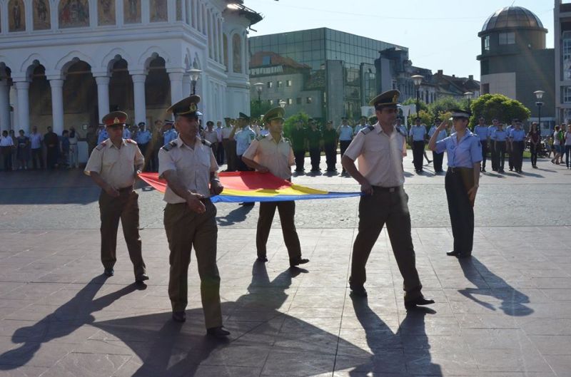 Manifestări de Ziua Drapelului Național, la Târgu-Jiu