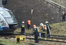 Mobilizare de forțe în Defileul Jiului, la simularea unui incendiu la un tren de persoane