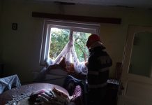 FOTO: Bărbat rănit într-o explozie urmată de incendiu, în Târgu-Jiu