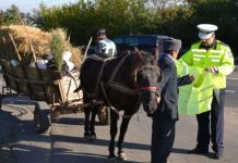Veste reflectorizante împărțite bicicliștilor și căruțașilor
