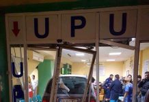 Un șofer beat a intrat cu mașina în sediul Unității de Primiri Urgențe! Reacția unui medic din Gorj