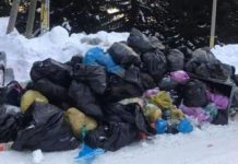 Mormane de gunoaie în Rânca, după sărbătorile de iarnă