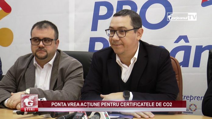 PONTA VREA ACȚIUNE PENTRU CERTIFICATELE DE CO2