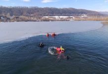Salvamontiștii gorjeni, pregătiți pentru salvări din apa înghețată