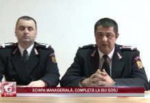 ECHIPA MANAGERIALĂ, COMPLETĂ LA ISU GORJ