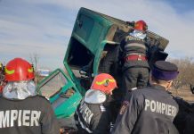 Incendiu în trafic! Un autocamion a luat loc