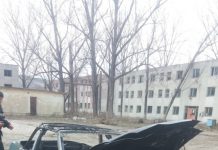 Mașină distrusă de flăcări